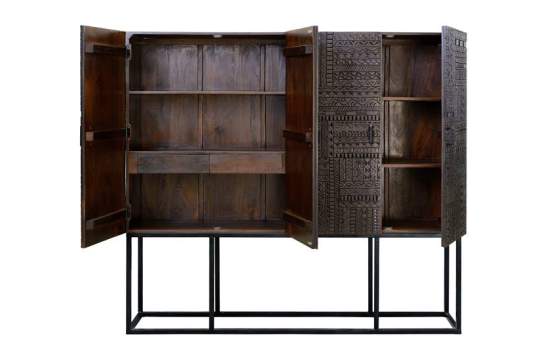 Armario Alacena Oriental Etnico 4 Puertas Serie Jeroglifico