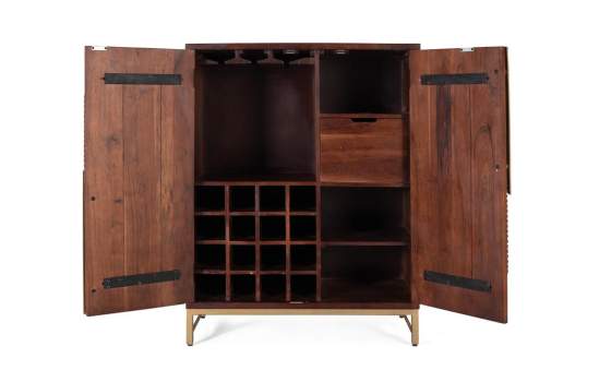 Armario Bajo Bar Madera Colonial Actual 2 Puertas Aterian