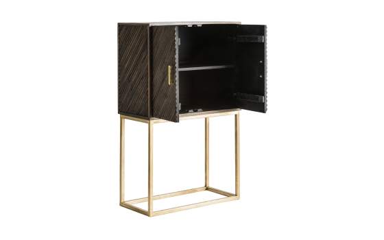 Armario Bar 2 Puertas Madera Metal Serie Kraj