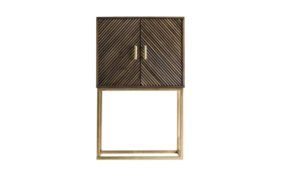 Armario Bar 2 Puertas Madera Metal Serie Kraj