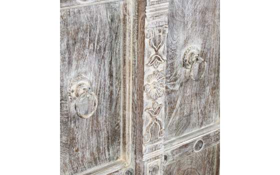 Armario Chino 2 Puertas Decoradas Madera Mango Serie Altheer