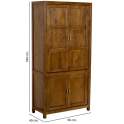 Armario Colonial 4 Puertas Madera Maciza Serie Albre