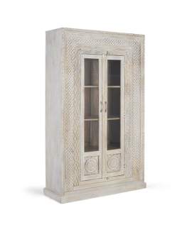Armario Diseño Etnico 2 Puertas con Vitrina Serie Ateneas