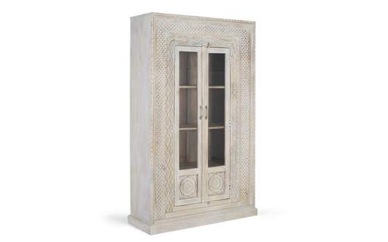 Armario Diseño Etnico 2 Puertas con Vitrina Serie Ateneas
