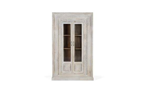 Armario Diseño Etnico 2 Puertas con Vitrina Serie Ateneas