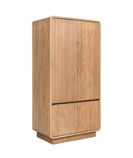 Armario Dormitorio Actual 4 Puertas Teca Natural Serie Eyre