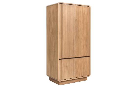 Armario Dormitorio Actual 4 Puertas Teca Natural Serie Eyre