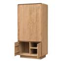 Armario Dormitorio Actual 4 Puertas Teca Natural Serie Eyre
