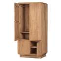 Armario Dormitorio Actual 4 Puertas Teca Natural Serie Eyre