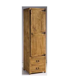 Armario Dormitorio Rustico 1 Puerta 2 Cajones