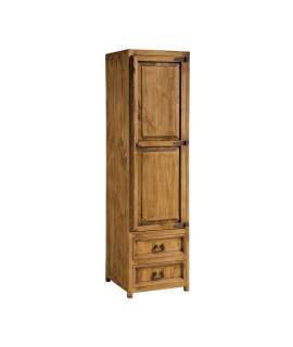 Armario Dormitorio Rustico 1 Puerta 2 Cajones Altillo