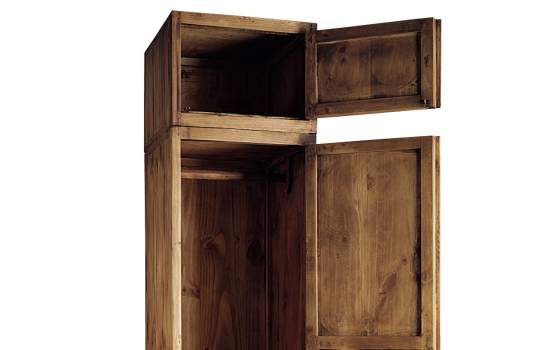 Armario Dormitorio Rustico 1 Puerta 2 Cajones Altillo