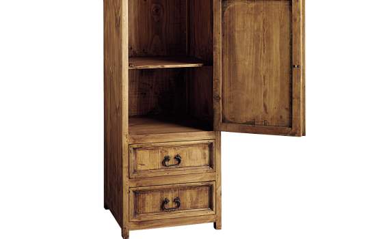 Armario Dormitorio Rustico 1 Puerta 2 Cajones Altillo