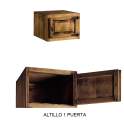 Armario Dormitorio Rustico 1 Puerta 2 Cajones Altillo