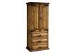 Armario Dormitorio Rustico 2 Puertas 3 Cajones Serie Troncos
