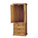 Armario Dormitorio Rustico 2 Puerta 3 Cajones Pino Macizo