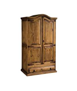 Armario Dormitorio Rustico 2 Puertas 1 Cajon Serie Troncos