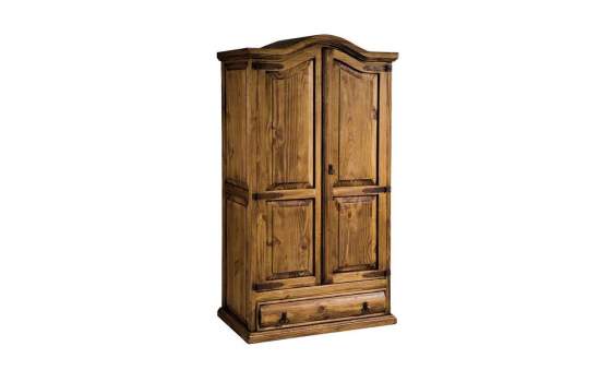 Armario Dormitorio Rustico 2 Puertas 1 Cajon Serie Troncos