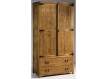 Armario Dormitorio Rustico 2 Puertas 2 Cajones