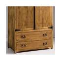 Armario Dormitorio Rustico 2 Puertas 2 Cajones