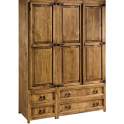 Armario Dormitorio Rustico 3 Puerta 4 Cajones con o Sin Altillo