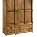 Armario Dormitorio Rustico 3 Puerta 4 Cajones con o Sin Altillo