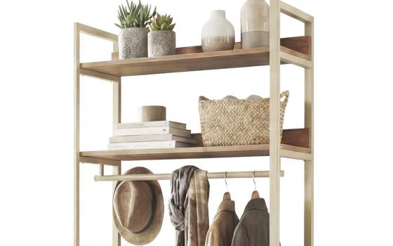 Armario Estanteria 2 Cajones y Barra Colgador - Serie Amendo