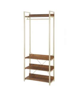 Armario Estanteria 4 Estantes y Barra Colgador - Serie Amendo