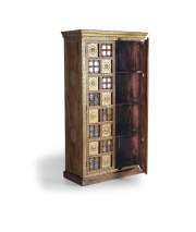 Armario Etnico 2 Puertas con Ceramica Bronce Repujado Aichen