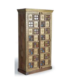 Armario Etnico 2 Puertas con Ceramica Bronce Repujado Aichen