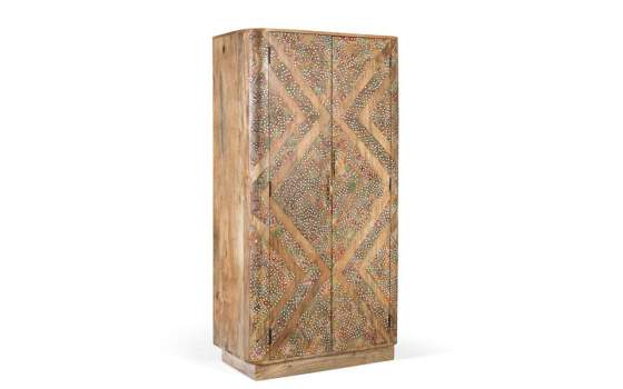 Armario Etnico 2 Puertas con Incrustaciones de Colores Aguray