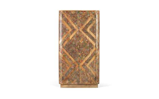 Armario Etnico 2 Puertas con Incrustaciones de Colores Aguray