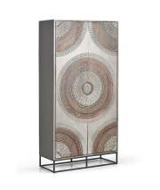 Armario Etnico oriental 2 Puertas Talladas Serie Wood Mandala