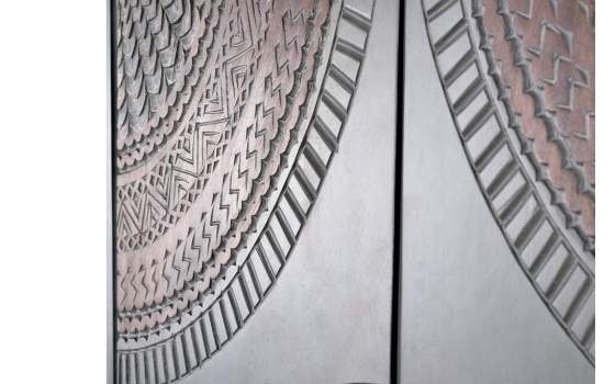 Armario Etnico oriental 2 Puertas Talladas Serie Wood Mandala