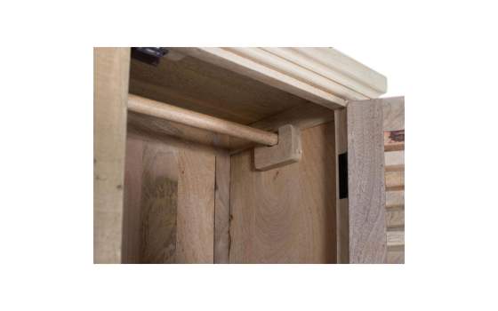 Armario Madera Maciza con 2 Puertas de Lamas Serie Ardisna