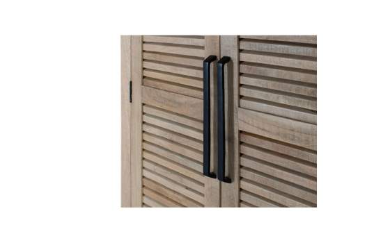 Armario Madera Maciza con 2 Puertas de Lamas Serie Ardisna