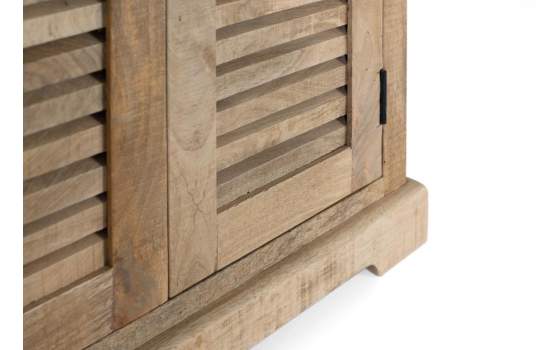 Armario Madera Maciza con 4 Puertas de Lamas Serie Ardisna