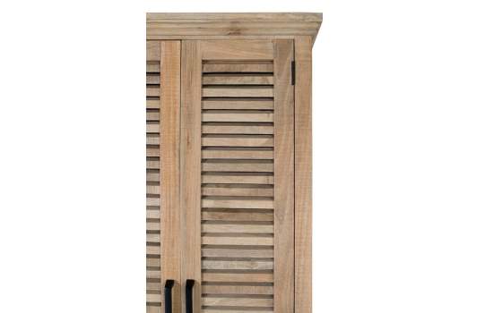 Armario Madera Maciza con 4 Puertas de Lamas Serie Ardisna