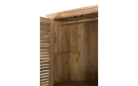 Armario Madera Maciza con 4 Puertas de Lamas Serie Ardisna