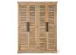 Armario Madera Maciza con 4 Puertas de Lamas Serie Ardisna