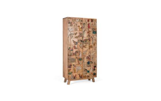 Armario Madera Maciza Decorado Animales Serie Atarias
