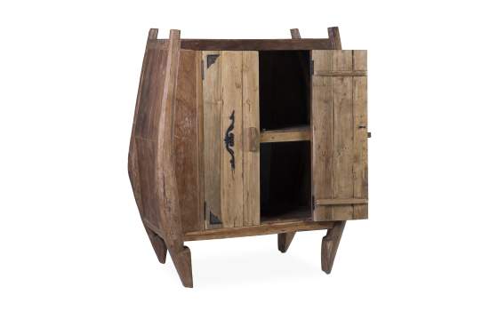 Armario Madera Reciclada y Metal Oriental Serie Recicle