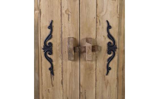 Armario Madera Reciclada y Metal Oriental Serie Recicle