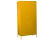 Armario Metalico 2 Puertas Amarillo con Estantes Barra Akijar