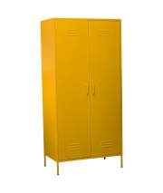 Armario Metalico 2 Puertas Amarillo con Estantes Barra Akijar