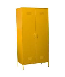 Armario Metalico 2 Puertas Amarillo con Estantes Barra Akijar