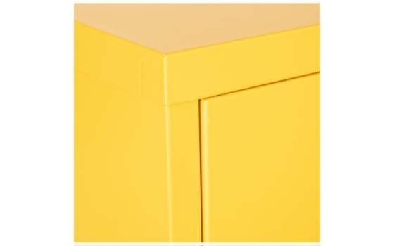 Armario Metalico 2 Puertas Amarillo con Estantes Barra Akijar