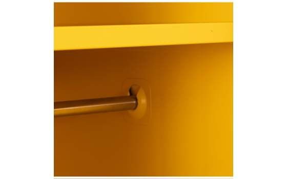 Armario Metalico 2 Puertas Amarillo con Estantes Barra Akijar