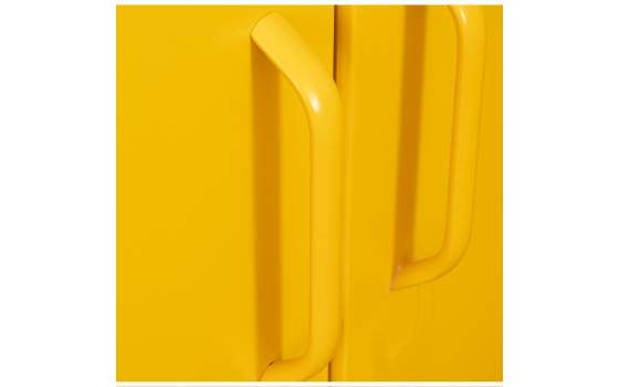Armario Metalico 2 Puertas Amarillo con Estantes Barra Akijar