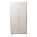 Armario Metalico 2 Puertas Blanco con Estantes Barra Akijar